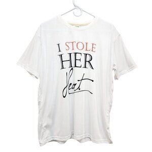 I Stole Her Mens Heart Graphic White T-Shirt  Size XL